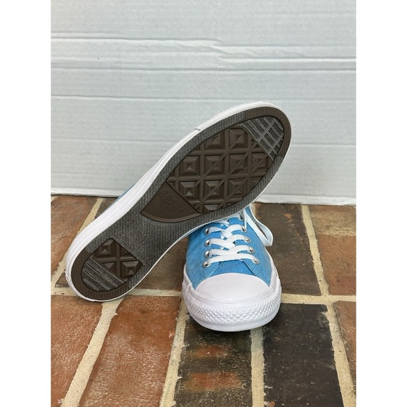 Converse Chuck Taylor All-Star Low Top Sneakers Women 10.5 Men 8.5 Aqua Blue - Picture 6 of 7